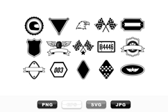 Vintage Racing Badge Vector Set for Motorsport Design Product Image 1