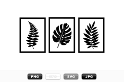Minimalist Tropical Leaf Vector Art Bundle Set Product Image 1