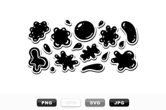 Ink Splatter Vector Clipart Pack for Design Use Product Image 1