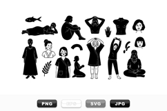 Minimal Line Art Women Vector Pack For Crafts Product Image 1