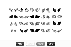 Cartoon Wings Clipart Vector Set for Crafts Product Image 1
