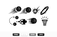 Dynamic Basketball Motion Vector Clipart Bundle Product Image 1