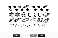 Vintage Retro Space Icon Clipart Bundle Product Image 1