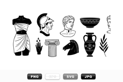 Ancient Greek Vector Illustration Clipart Set Bundle Product Image 1