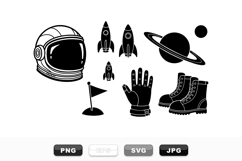 Space Exploration Vector Clipart Bundle for Crafts Product Image 1