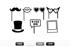 Photo Booth Props SVG Bundle for Party Fun Product Image 1