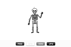 Hand Drawn Skeleton Clipart Bundle For Halloween Product Image 1