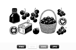 Vintage Tomato Basket Clipart Bundle For Cooking Labels Product Image 1