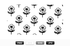 Hand Drawn Flower Clipart Set For Spring Crafts Product Image 1