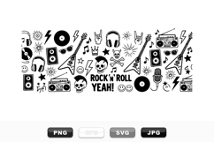 Hand Drawn Rock Music Clipart Bundle With Icons Product Image 1