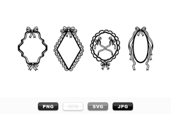 Vintage Ribbon Frames Vector Bundle For Crafting And Design Product Image 1