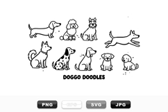 Cute Dog Doodles Clipart Bundle For Crafts Product Image 1