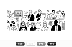 Professional Office Workers Vector Illustration Set Product Image 1