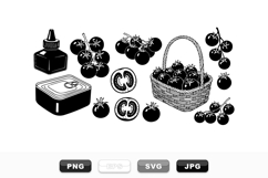 Vintage Cherry Tomato Clipart Bundle For Kitchen Design Product Image 1