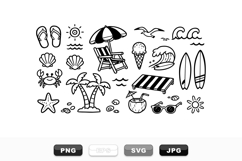 Summer Beach Vector Clipart Bundle For Crafts And Product Image 1