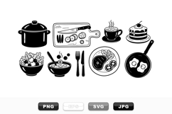 Hand Drawn Vintage Kitchen Cooking Clipart Set Product Image 1