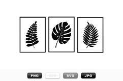 Minimalist Tropical Leaf SVG Vector Bundle for Decor Product Image 1