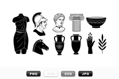Ancient Greek Historical Vector Clipart Bundle Product Image 1