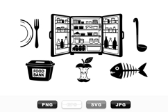 Minimal Kitchen SVG Icon Bundle For Crafters Product Image 1