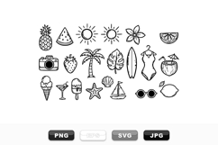 Summer Beach Clipart Vector Bundle For Crafts Product Image 1