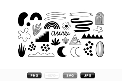 Minimalist Abstract Vector Shapes Clipart Set Product Image 1