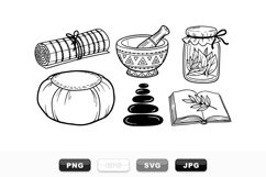 Hand Drawn Wellness Spa Tools SVG Bundle Product Image 1