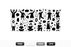 Hand Drawn People Doodle Vector Clipart Set Product Image 1