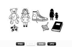 Vintage Classic Toys Clipart Set for Kids Designs Product Image 1