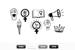 Feminist Empowerment Vector Clipart Bundle for Activism Product Image 1