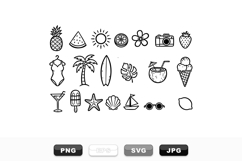 Hand Drawn Summer Vacation Svg Clipart Bundle Product Image 1