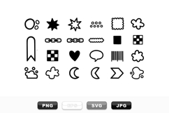Black Outline Icon Vector Set for Graphic Projects Product Image 1