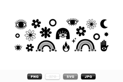 Hand Drawn Boho Celestial Clipart Bundle Pack Product Image 1