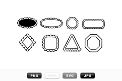 Scalloped Dotted Label Frames Vector Pack for Crafts Product Image 1