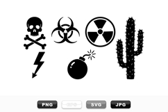 Danger Symbol Icons Vector Clipart Bundle Product Image 1