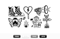 Urban Grunge Ink Vector Clipart Bundle for Crafts Product Image 1