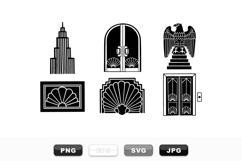 Vintage Architectural Vector Clipart Set For Crafts Product Image 1