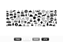 Hand Drawn Camping Icon Set for Outdoor Adventures Product Image 1