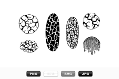 Cracked Texture Vector Clipart Set for Crafts Product Image 1