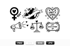 Feminist Empowerment Svg Clipart Set For Activism Projects Product Image 1