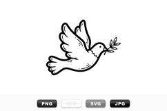 Minimal Dove SVG Cut File For Crafts Product Image 1