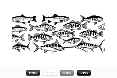 Hand Drawn Fish Vector Clipart Set For Crafts Product Image 1