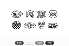 Vintage Racing Badge Vector Set for Shirt Design Product Image 1