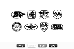Vintage Racing Badge SVG Clipart Bundle for Crafts Product Image 1