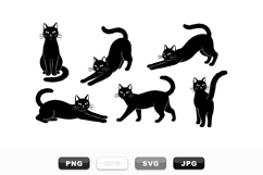 Minimal Black Cat SVG Bundle For Crafts And Printables Product Image 1