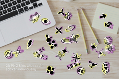 Y2K Holographic Stickers Bundle SVG, PNG Product Image 3