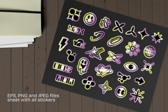 Y2K Holographic Stickers Bundle SVG, PNG Product Image 2