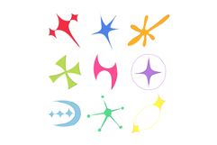 y2k shape set cartoon Product Image 1