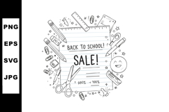 Back to School Sale Promotion with Stationery Supplies and P Product Image 1