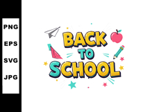 Back to School Education Theme with Paper Airplane Apple Pen Product Image 1