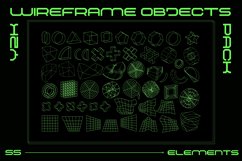 Y2K Wireframe Futuristic Objects Product Image 1